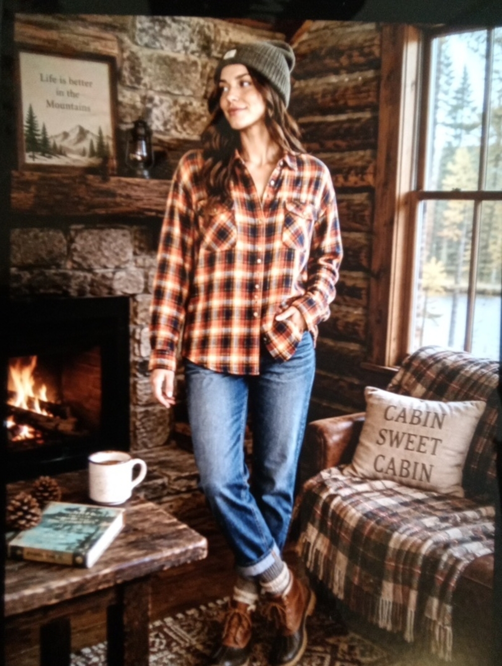 Duluth Womens Free Swingin Flannelshirt Cabin Core Grunge Fall Cozy Size L